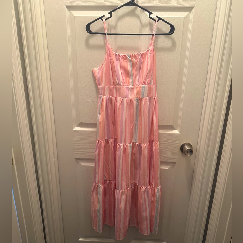 WOMEN’S SHEIN DRESS STRIPED MULTI COLOR SIZE SMALL